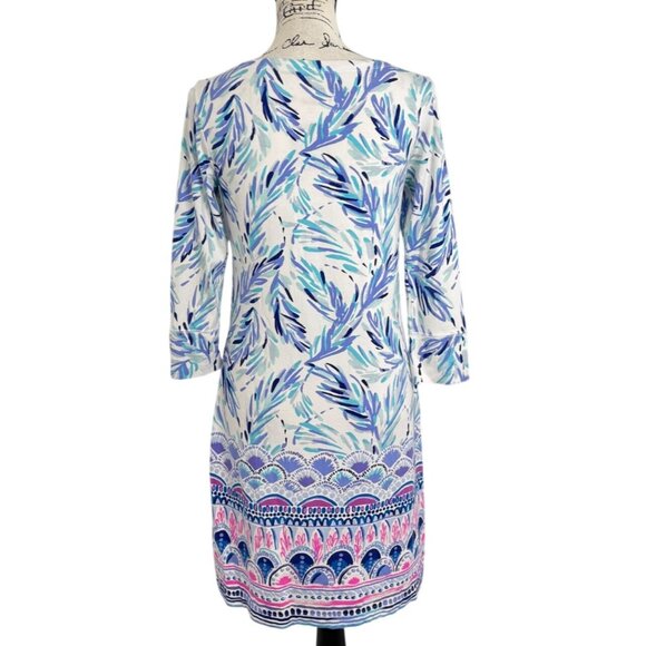 Lilly Pulitzer Sophie Dress Flock Together Blue & Pink 3/4 Sleeve Womens Size S - Picture 4 of 9